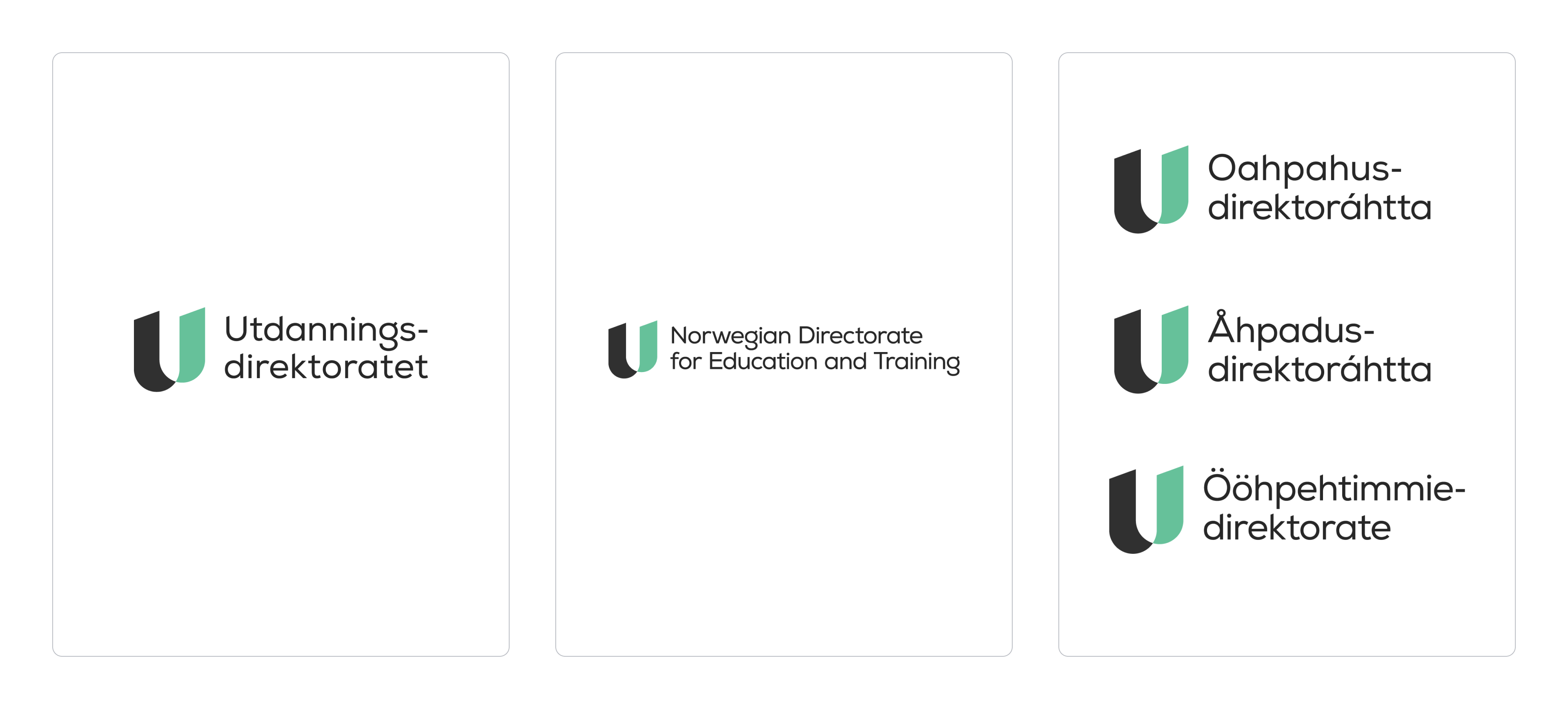 logoer på norsk, engelsk, nordsamisk, sørsamisk og lulesamisk