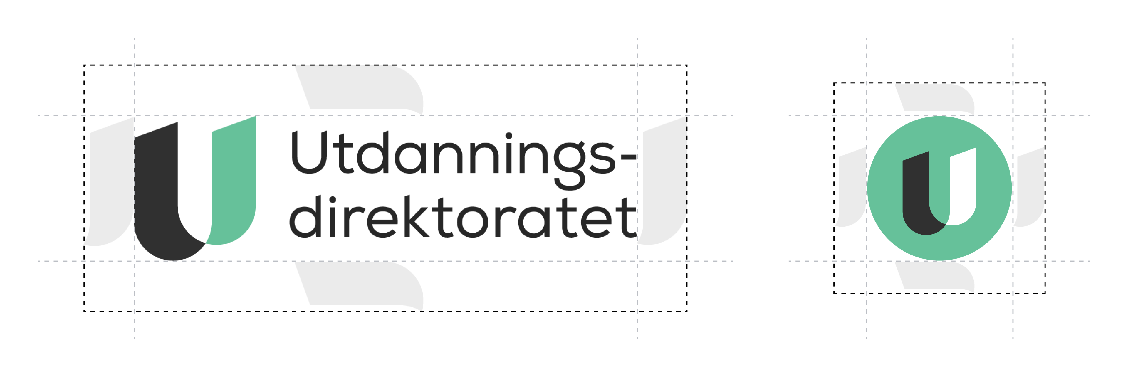 Logo med stiplet linje bak for klarering