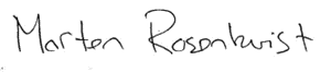 Signaturen til Morten Rosenkvist