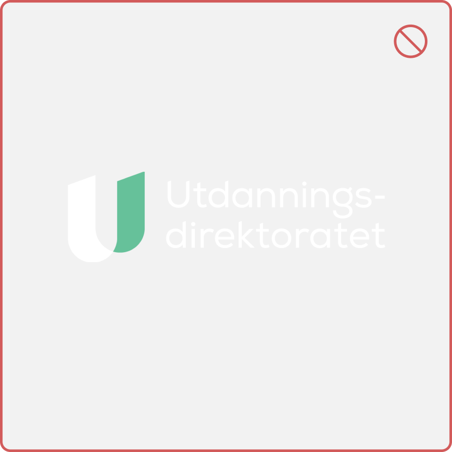 Logo med dårlig kontrast mot bakgrunn